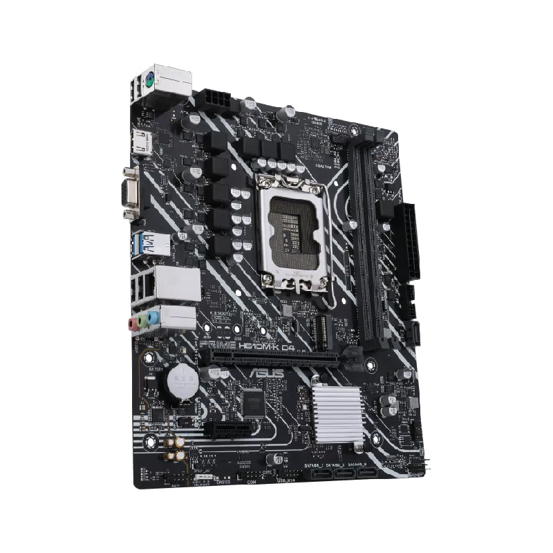 Tarjeta Madre Intel Asus Prime H610M-KD4 - LGA1700, Intel H610, 2x DDR4 3200Mhz(OC), PCI-Express 4.0, VGA, HDMI, USB 3.2, M.2, ASUS LANGuard 1Gb.