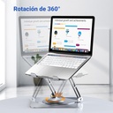 Soporte portátil para computadora de 9 a 15.6 pulgadas, Giratorio, color Plateado