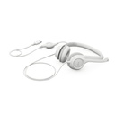 Auricular Logitech USB Headset H390 - Audífono con micrófono, supresor de ruido, control de volumen, conector usb, color blanco