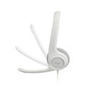Auricular Logitech USB Headset H390 - Audífono con micrófono, supresor de ruido, control de volumen, conector usb, color blanco