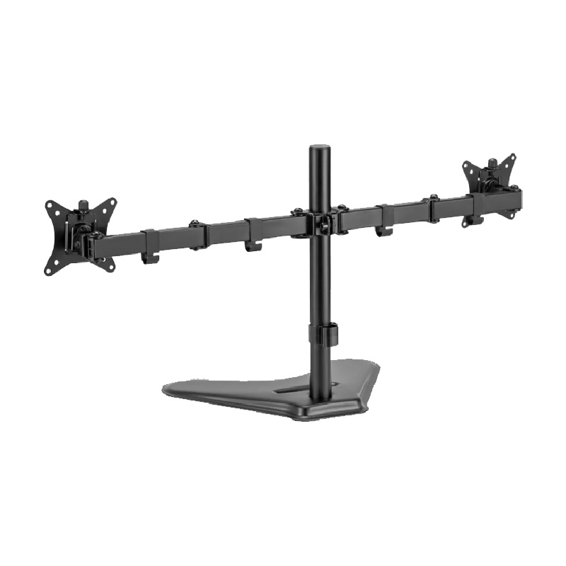 Soporte de escritorio Doble para Monitores - Argom - ARG-BR-1605, Vesa 75x75 y 100x100, soporta 13" hasta 32", hasta 8 kg, color negro.