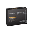 Soporte de escritorio Doble para Monitores - Argom - ARG-BR-1605, Vesa 75x75 y 100x100, soporta 13" hasta 32", hasta 8 kg, color negro.