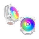 Enfriador Cooler Master Hyper 212 Halo White ARGB RR-S4WW-20PA-R1 - Para procesador, Socket Intel 1700 / 1200 / 1151 / 1150 / 1155 / 1156, Socket AMD AM4/AM5, 4 tubos de calor, conector 4 pines, blanco