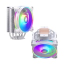 Enfriador Cooler Master Hyper 212 Halo White ARGB RR-S4WW-20PA-R1 - Para procesador, Socket Intel 1700 / 1200 / 1151 / 1150 / 1155 / 1156, Socket AMD AM4/AM5, 4 tubos de calor, conector 4 pines, blanco