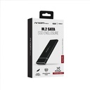 Caja Portable Argom - SSD SATA a USB 3.0, velocidad hasta 6Gbps, color negro.