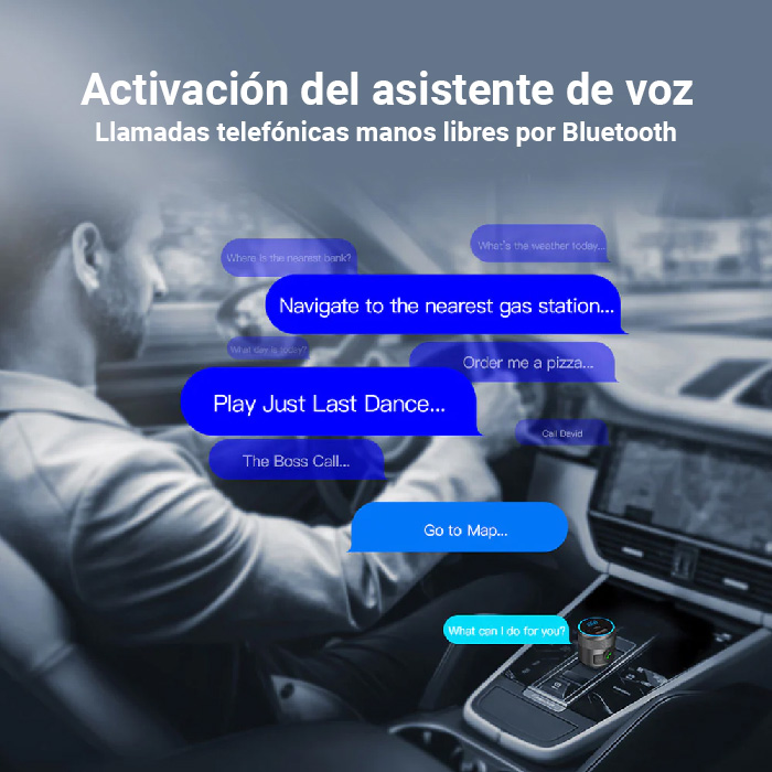 Kit de Cargador y Transmisor, Manos Libres para Coche Argom Spectro T1 BT ARG-AC-0343BK - Pantalla LED: 0,7 x 0,3, bluethooth 5.1, Tipo-C + USB, Carga rapida, 42W