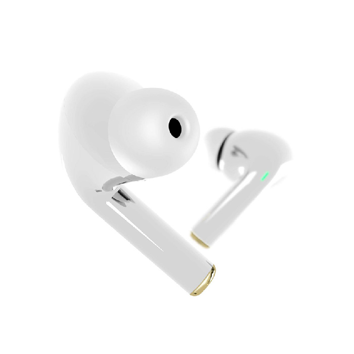 Auricular Klip TuneFiBuds, audífonos con micrófono inalámbrico, Bluetooth® V5.1, omnidireccional, IPX6 resistente al agua, color blanco.