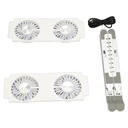 Soporte portátil para computadora de 9 a 15.6 pulgadas, con abanicos, color plateado/blanco