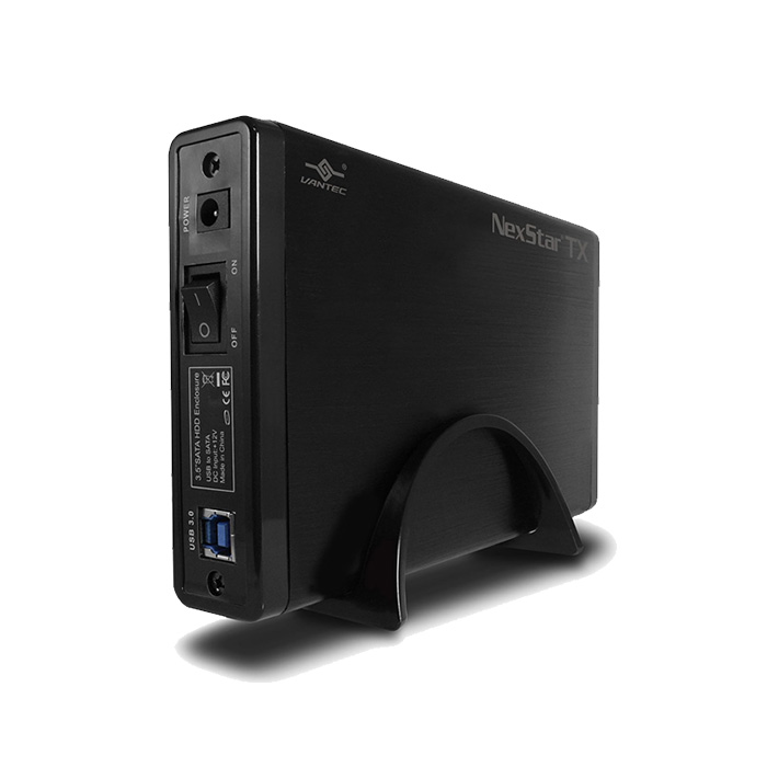 Caja Portable 3.5" Vantec NexStar TX NST-328S3-BK - USB 3.0, Caja Portable para Disco Duro SATA, material de aluminio, color negro.