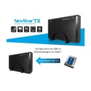 Caja Portable 3.5" Vantec NexStar TX NST-328S3-BK - USB 3.0, Caja Portable para Disco Duro SATA, material de aluminio, color negro.