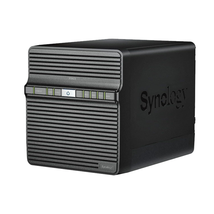 DiskStation NAS Synology DS423 - De 4 bahía SATA 6Gb/s, Realtek RTD1619B a 1.7 GHz, 2GB DDR4, 1Gbit Red, 2x USB 3.0.