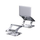 Soporte portátil SP006P para Laptop de 9 a 15.6" , ajustable, de aluminio, color plateado.