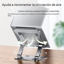 Soporte portátil SP007 para Laptop de 9 a 15.6" , ajustable, de aluminio, color Gris.