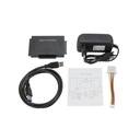 Adaptador USB 3.0 a IDE/SATA VCOM CU821 - Para conectar Disco Duro SATA de 2.5", 3.5", 5.25", HDD, SSD, DVD-ROM Externo, adaptador de poder.