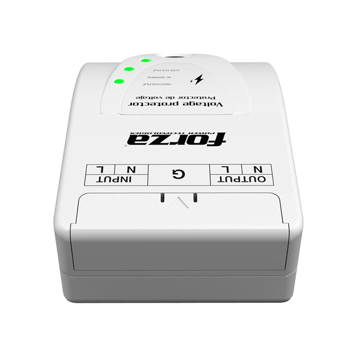 Protector de Voltaje Forza FVP-6630B - De 1 toma corriente de 220V, 880J/6600W, 30amp, protege tu equipo de sobrecargas y caídas.