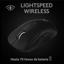 Mouse Logitech Pro X SuperLight - Ratón óptico inalámbrico, sensor HERO, 25K dpi, 5 botones, 2.4 GHz usb, color negro.