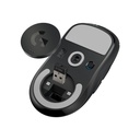 Mouse Logitech Pro X SuperLight - Ratón óptico inalámbrico, sensor HERO, 25K dpi, 5 botones, 2.4 GHz usb, color negro.