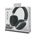 Auricular Argom ARG-HS-2610BK Ultimate Sound BT Live - Audífonos con micrófono, inalámbrico, Bluetooth, color Negro.