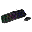 Teclado MSI FORGE GK100 COMBO US- Teclado para gamer y ratón, rgb, usb, español, color Negro.