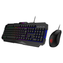 Teclado MSI FORGE GK100 COMBO US- Teclado para gamer y ratón, rgb, usb, español, color Negro.