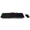 Teclado MSI FORGE GK100 COMBO US- Teclado para gamer y ratón, rgb, usb, español, color Negro.