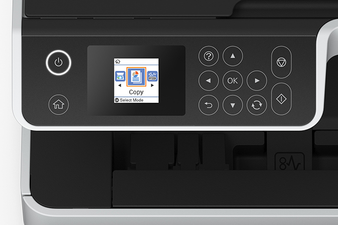 Impresora Multifuncional Epson EcoTank M2170 - Impresora-escáner-copiadora, res. 1200 x 2400 dpi, 39ppm negro, pantalla a color de 1,4", wifi, usb 2.0, Ciclo Mensual Maximo hasta: 20,000 paginas, Color Blanca.