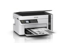 Impresora Monocromatica Multifuncional Epson EcoTank M2120 - Impresora-escáner-copiadora, res. 1440 x 720 dpi, 15ppm negro, pantalla a color de 1,4", wifi, usb 2.0, Ciclo Mensual Maximo hasta: 15,000 paginas, Color Blanca.