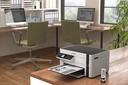 Impresora Monocromatica Multifuncional Epson EcoTank M2120 - Impresora-escáner-copiadora, res. 1440 x 720 dpi, 15ppm negro, pantalla a color de 1,4", wifi, usb 2.0, Ciclo Mensual Maximo hasta: 15,000 paginas, Color Blanca.