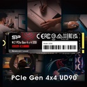 Unidad de Estado Sólido (SSD) Silicon Power UD90 - Capacidad de 4TB, 5000MB/s de lectura, 4800MB/s de escritura, NVMe PCIe Gen4, M.2 2280.