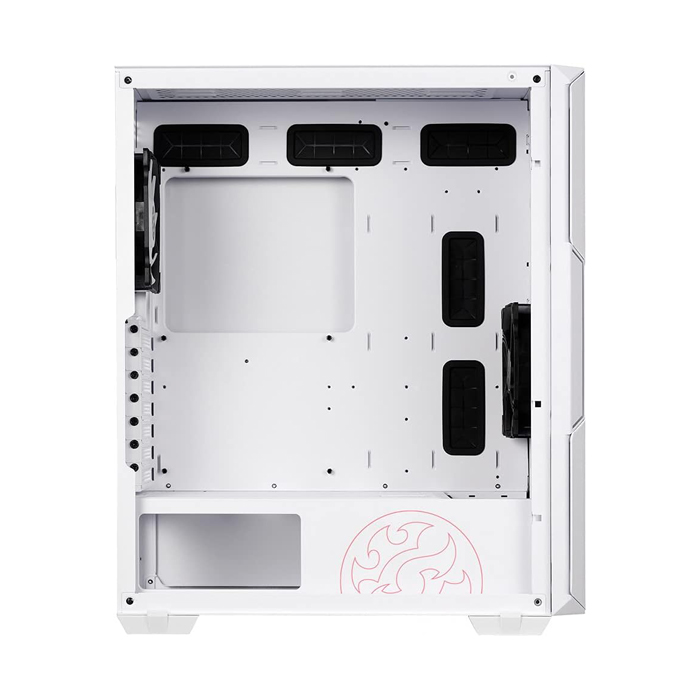 Caja ATX Gaming XPG Starker Air - Ventana lateral, conectores 2x USB 3.0, 1x puerto de audio/micrófono, 1x abanico 120mm frontal, 1x abanico ARGB 120mm posterior,color blanco.