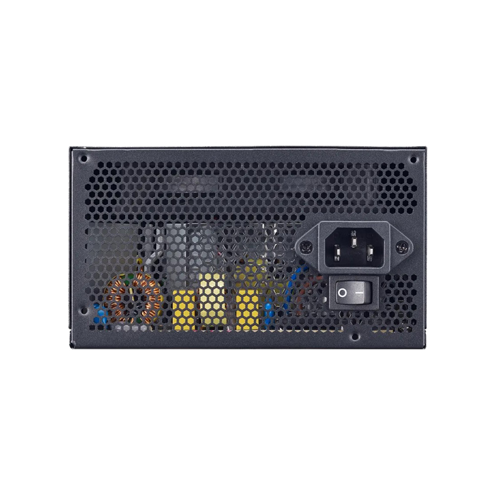 Fuente de Poder Cooler Master MWE 650 Bronce V2 - Potencia de salida de 650W, 24 pines ATX, 4x conector 6+2 PCI-E y 8x SATA, abanico 120mm, 80 Plus Bronce.