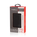 Cargador de Respaldo Portátil Argom C12 - 12000mAh, recarga celulares, tabletas, mp3 y otros, indicadores led, color negro.