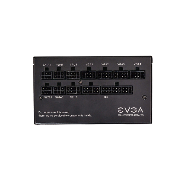Fuente de Poder EVGA SuperNova 1000 G5 - Potencia de 1000W modular, 24 pines ATX, conectores 2x 8 pines (4+4), 8x 8pines (6+2) PCI-E, 12x SATA, 80 plus gold.