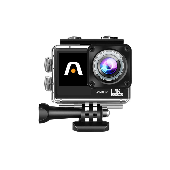 Cámara de Acción Argom Epic 85 ARG-AC-9185BK - Ideal para deportes extremos, actividades al aire libre, Resolución 4K, 30fps, Pantalla 2" IPS trasera + 1.3” IPS frontal, Tipo-C, Micro HDMI, microSD hasta 128GB, color negro