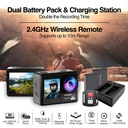 Cámara de Acción Argom Epic 85 ARG-AC-9185BK - Ideal para deportes extremos, actividades al aire libre, Resolución 4K, 30fps, Pantalla 2" IPS trasera + 1.3” IPS frontal, Tipo-C, Micro HDMI, microSD hasta 128GB, color negro