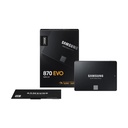 Unidad de Estado Sólido (SSD) Samsung 870 EVO - De 2.5", con capacidad de 250GB, V-NAND, 560MB/s de lectura, 530MB/s de escritura, SATA III 6Gb/s. MZ-77E250B