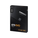 Unidad de Estado Sólido (SSD) Samsung 870 EVO - De 2.5", con capacidad de 250GB, V-NAND, 560MB/s de lectura, 530MB/s de escritura, SATA III 6Gb/s. MZ-77E250B