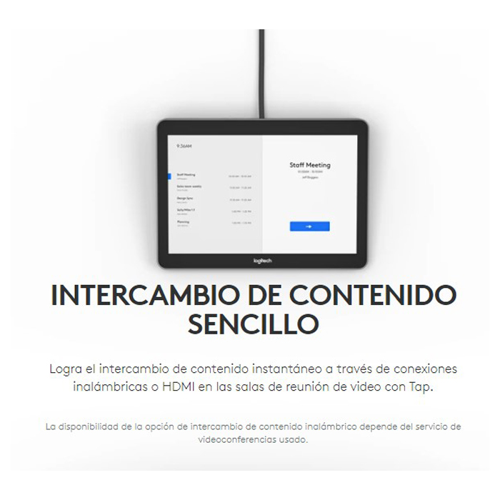 Logitech Tap, cuenta con una pantalla espaciosa de 10,1”, Resolución de 1280 x 800, USB 2.0/3.0/3.1 Tipo C, HDMI, Audio 3.5MM, Color: Grafito.939-001950