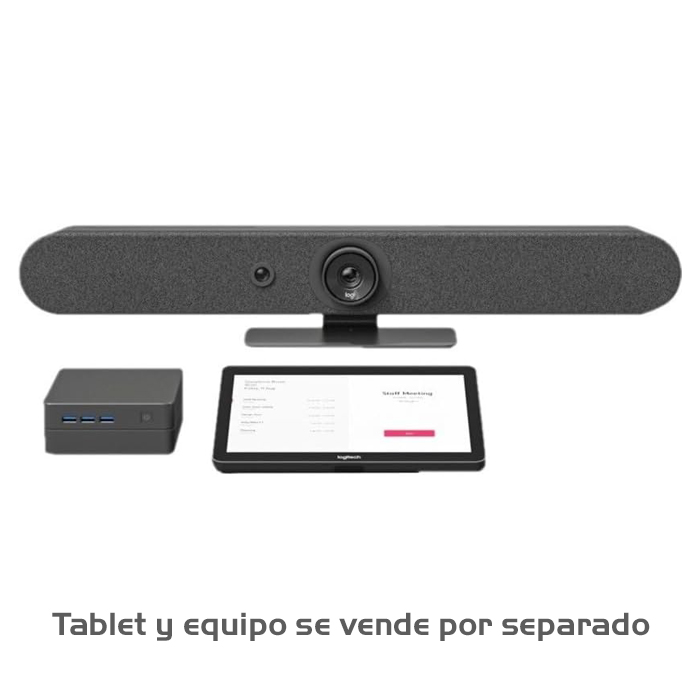 Rally Bar Mini Barra de video todo-en-uno para salas pequeñas a medianas, 12 personas, Resolución: 4K, Altavoces, Micrófonos, HDMI, USB 3.1, Red, Wifi, Bluetooth, Zoom 4X, Color: Grafito. 960-001336