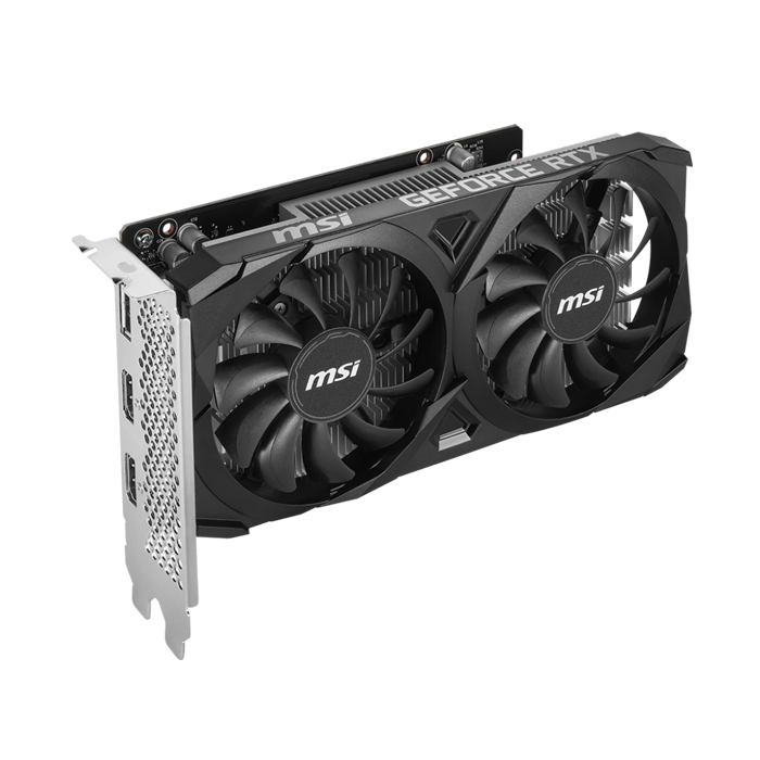 Tarjeta Gráfica MSI GeForce RTX 3050 VENTUS 2X 6G OC - GDDR6X, 96-bit, PCI Express 4.0, 2x HDMI, 1x DisplayPort, 2x Abanicos.