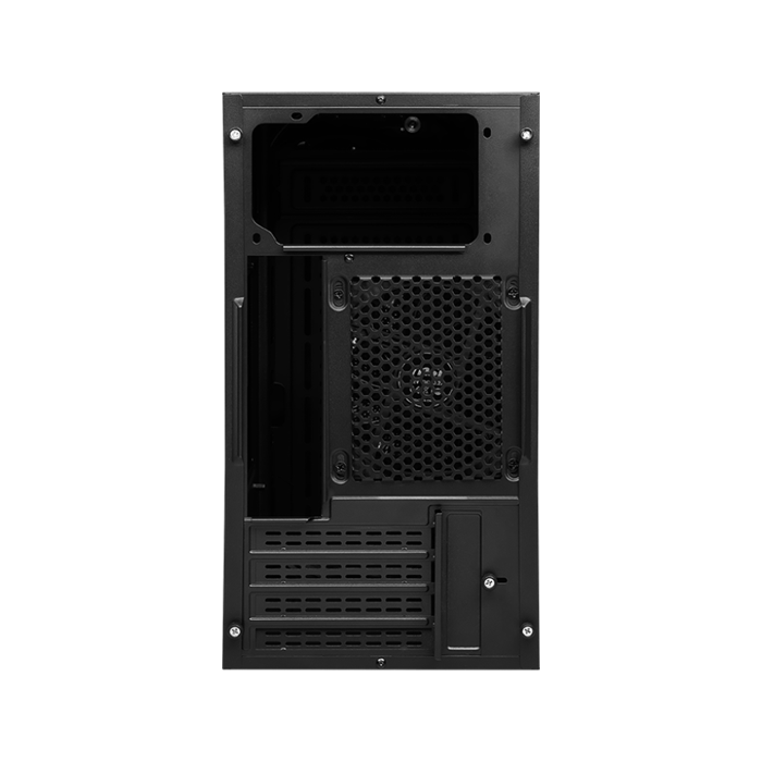Caja Mini-ATX/ITX MSI MAG SHIELD M301 - 1x USB 3.2 + 2x USB 1.0  + 1x audio + 1x Micrófono.