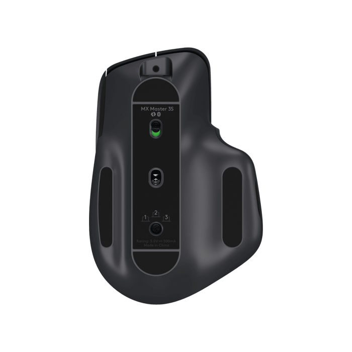 Mouse Logitech MX Master 3S - Ratón óptico inalámbrico, 200 a 8000 dpi, 7 botones, bluetooth/inalámbrico 2,4 GHz, color gris. 910-006561