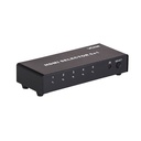 Switch HDMI VCOM DD435 - 5x1 HDMI v1.4, 5x entrada HDMI x 1x salida HDMI, resolución maxima: 3996 × 2160, soporta 3D, 10.2Gbps, adaptador de poder AC (50HZ, 60HZ), 100V-240V, salida: DC5V/1A.