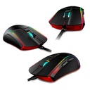 Mouse ADATA XPG Primer PRIMER-BKCWW - Ratón óptico alámbrico para gamer, iluminación rgb, 7 botones programables, sensor óptico PMW3360, 12K dpi, usb, color negro.