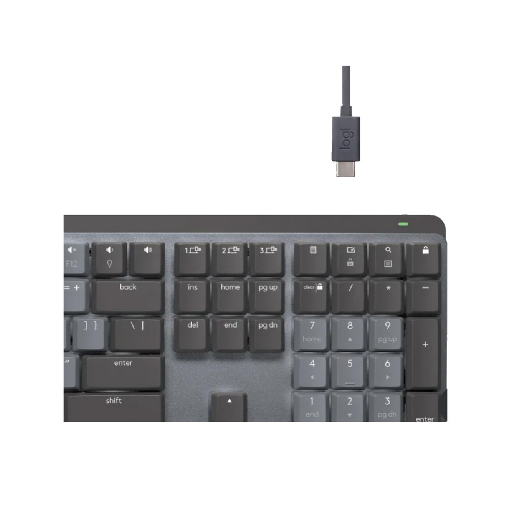 Teclado Logitech MX Mechanical - Teclado Inalámbrico Bluetooth, iluminado, Español, Negro 920-010845