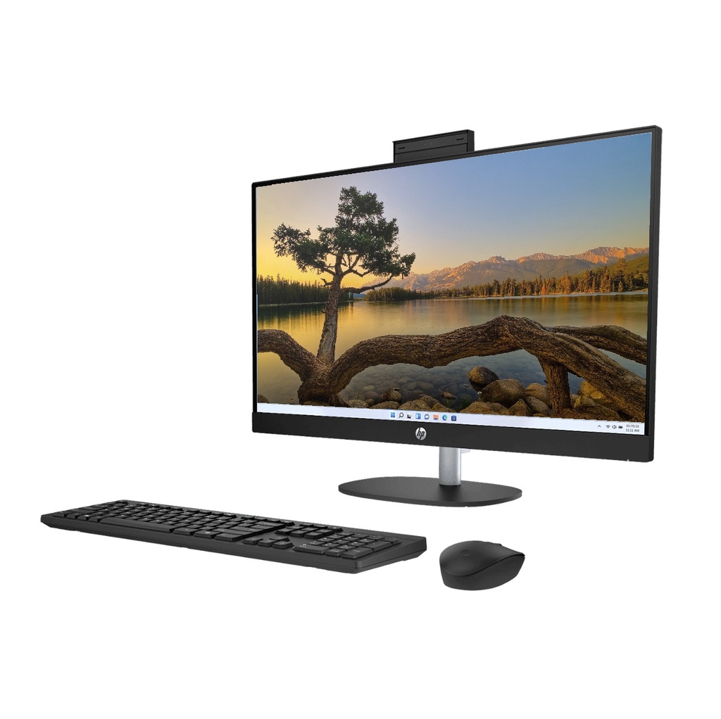Computadora HP 24-cr0008la AIO - Pantalla 24" táctil, AMD Ryzen 5 7520U, 8GB DDR4, 512GB SSD, wifi, bluetooth, webcam, Windows 11 home español, color negro. 7Z2V9LA#ABM