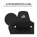 Silla Gamer Corsair TC200 Soft Fabric CF-9010049-WW - Ajustable, tela suave y transpirable, estructura de acero, apoyabrazos, color negro