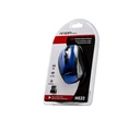 Ratón óptico, inalámbrico, ARG-MS-0032L, ergonómico, 2.4 Ghz, 800/1600 DPI, 6 botones, 2 pilas AAA, color azul