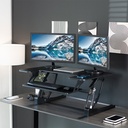 Mesa VIVO DESK-V000V - Convertidor de escritorio para trabajar de pie o sentado, ergonómico, superficie hasta 36", soporta hasta 33lbs, ajuste de altura desde 6.5" hasta 17", color negro.