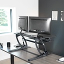Mesa VIVO DESK-V000V - Convertidor de escritorio para trabajar de pie o sentado, ergonómico, superficie hasta 36", soporta hasta 33lbs, ajuste de altura desde 6.5" hasta 17", color negro.